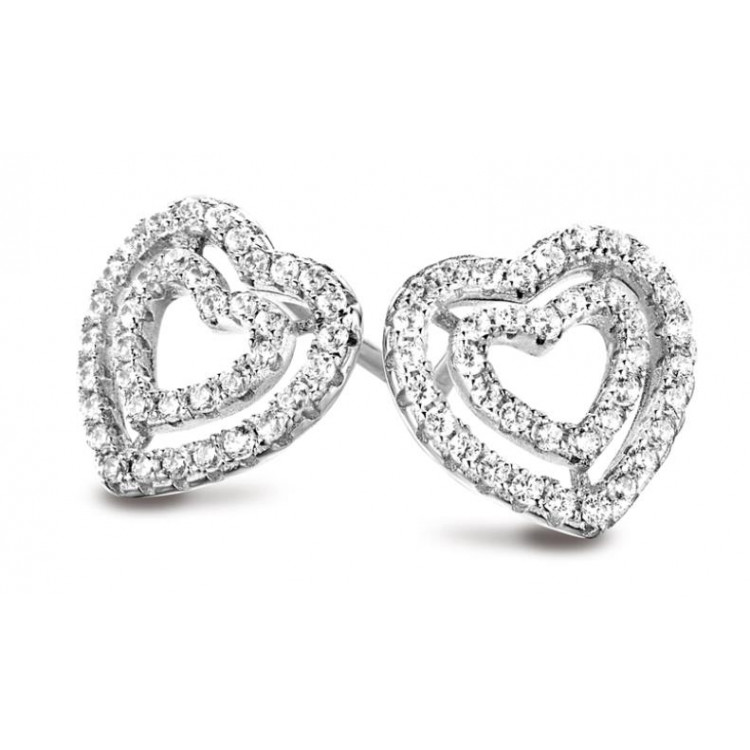 Boucles d'oreilles Silver Rose