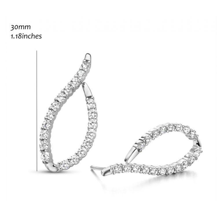 Boucles d'oreilles Silver Rose