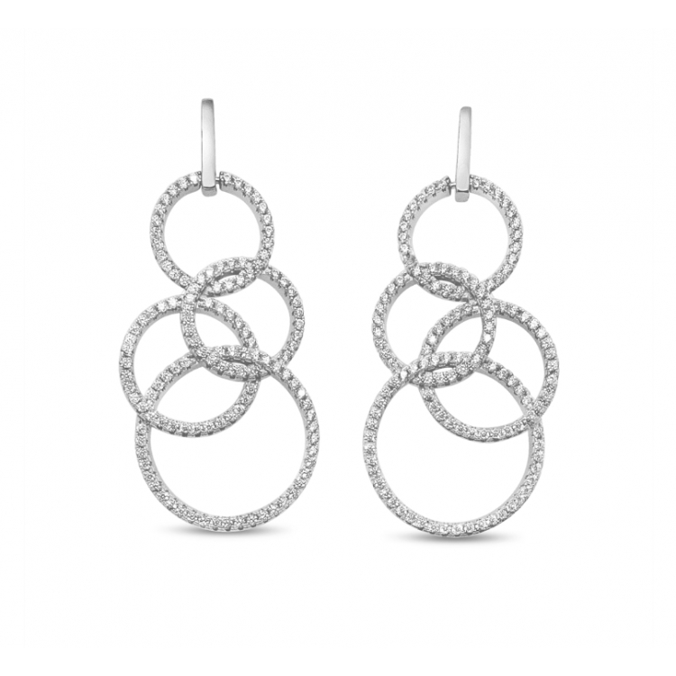 Boucles d'oreilles Silver Rose