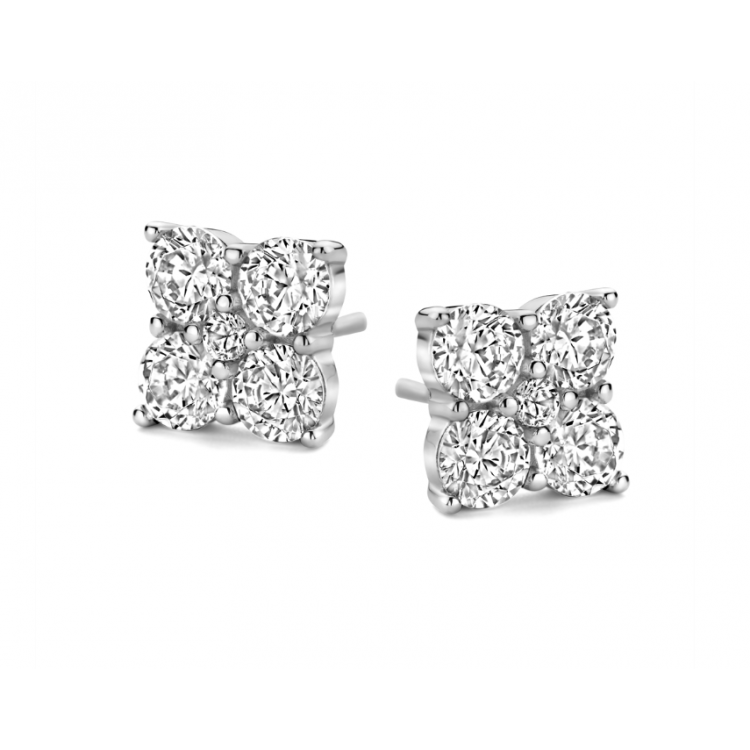Boucles d'oreilles Silver Rose