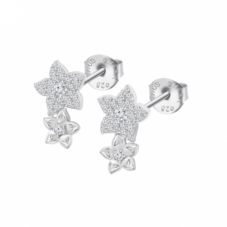 Boucles d'oreilles Lotus Silver
