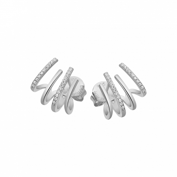 Boucles d'oreilles Lotus Silver