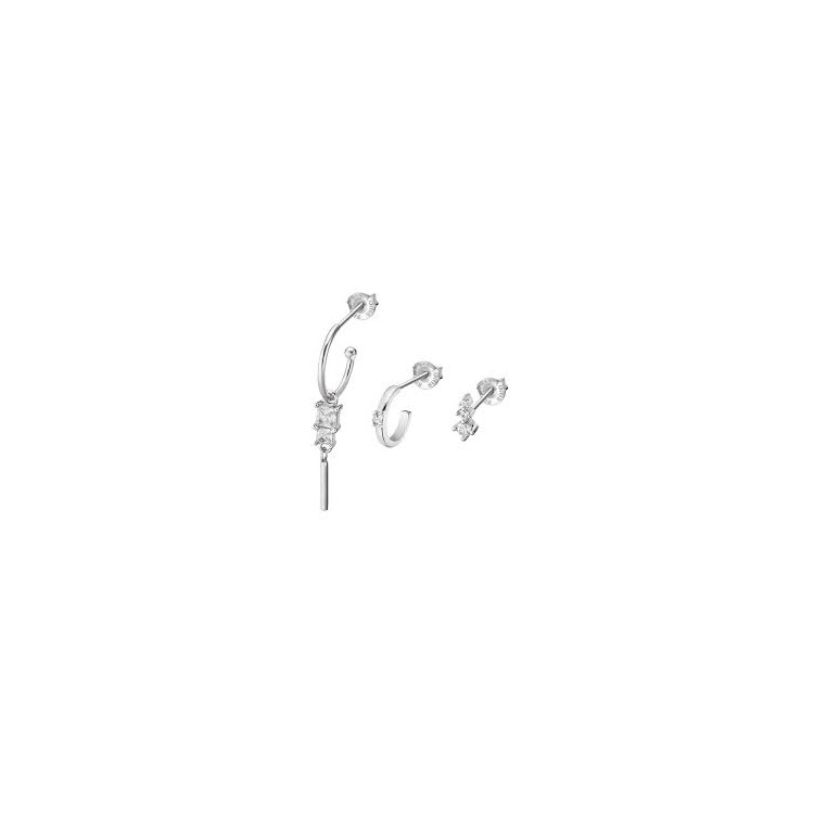 SET boucles d'oreilles Lotus Silver