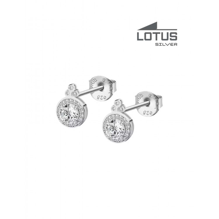 Boucles d'oreilles Lotus Silver