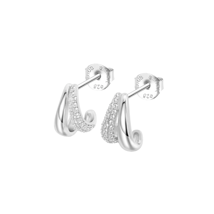 Boucles d'oreilles Lotus Silver