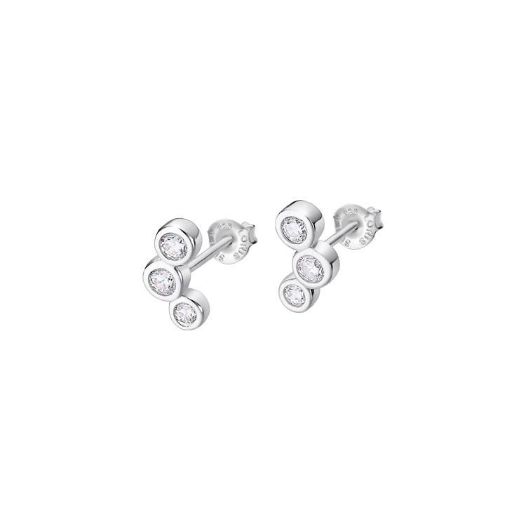 Boucles d'oreilles Lotus Silver