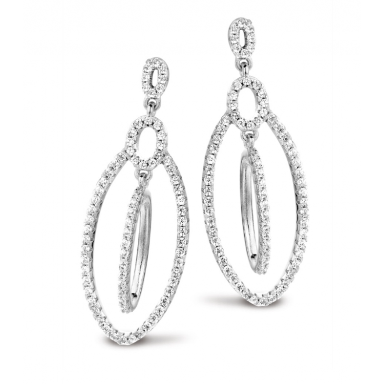 Boucles d'oreilles Silver Rose