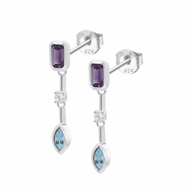 Boucles d'oreilles Lotus Silver