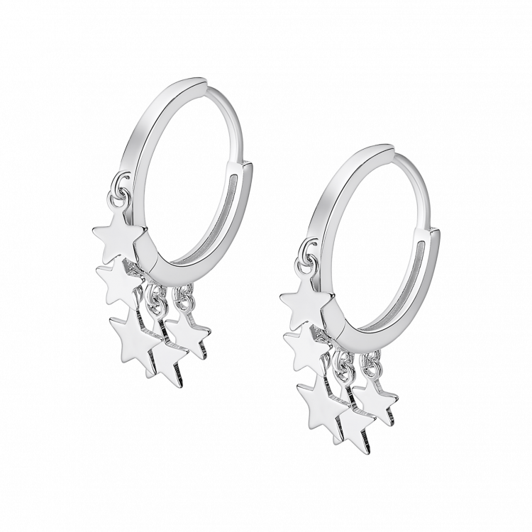Boucles d'oreilles Lotus Silver