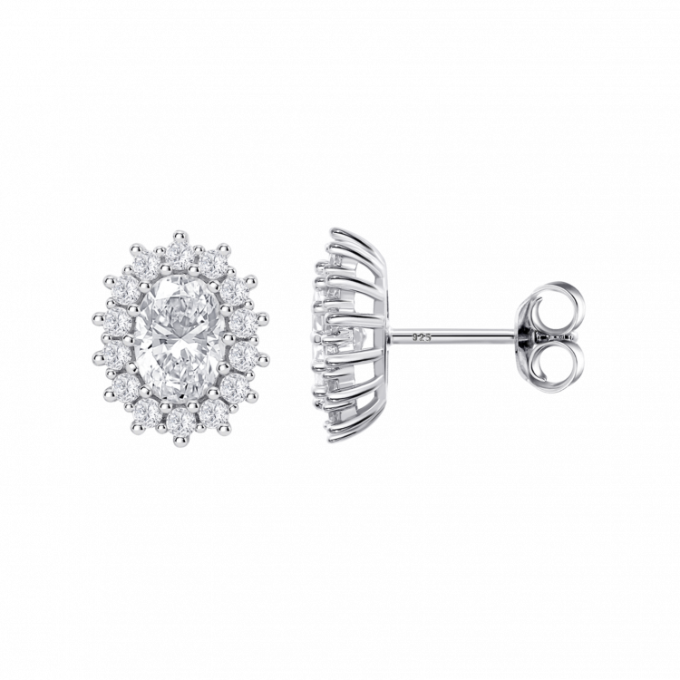 Boucles d'oreilles Lotus Silver