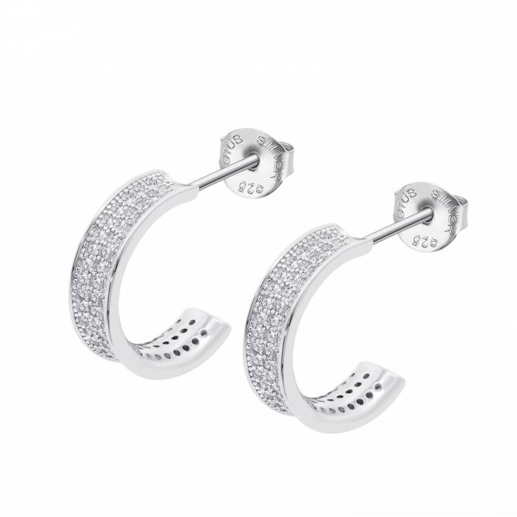 Boucles d'oreilles Lotus Silver