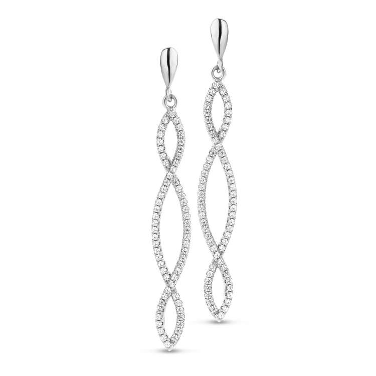 Boucles d'oreilles Silver Rose